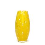 Vaso Oliva P Cacos Amarelo Murano Cristais Cadoro