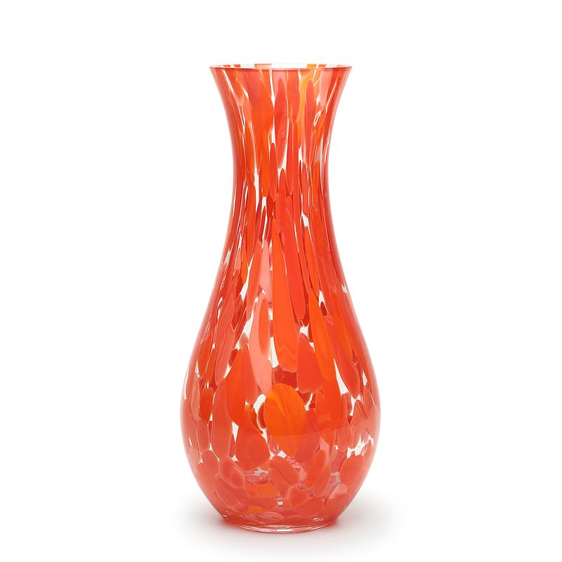 Vaso 83 Cacos Laranja Murano Cristais Cadoro