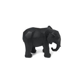 Escultura Elefante Preto Fosco Pequeno