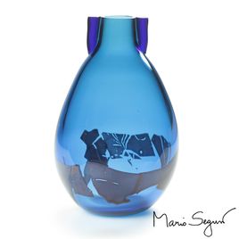 Vaso Azul com Asas Azuis