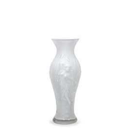 Vaso Nona Branco Leitoso Murano Cristais Cadoro