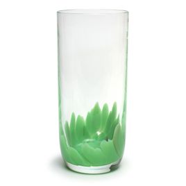 Copo Longo Multicor Verde Leitoso Colorido Murano Cristais Cadoro